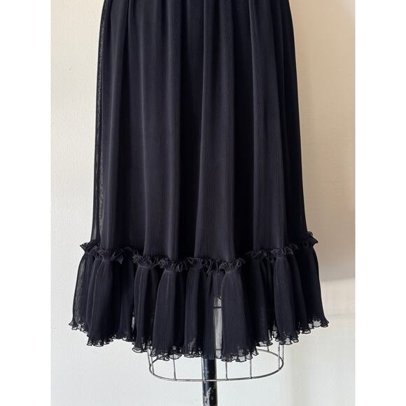 1970s Garfinckel’s Accordion Pleat Ruffle Hem Skirt - Picture 3 of 4